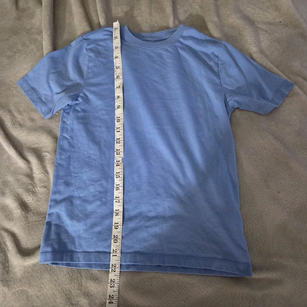 Wonder Nation Boys Size Large Short Sleeve Crew Neck T Shirt Blue
